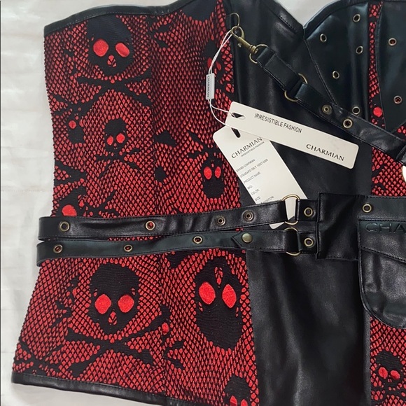 $FIRM (81 likes already ) NWT skull corset - goth-edgy-emo Plus Sized - Picture 4 of 7